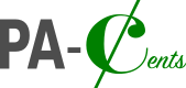 PA-Cents logo in green and grey